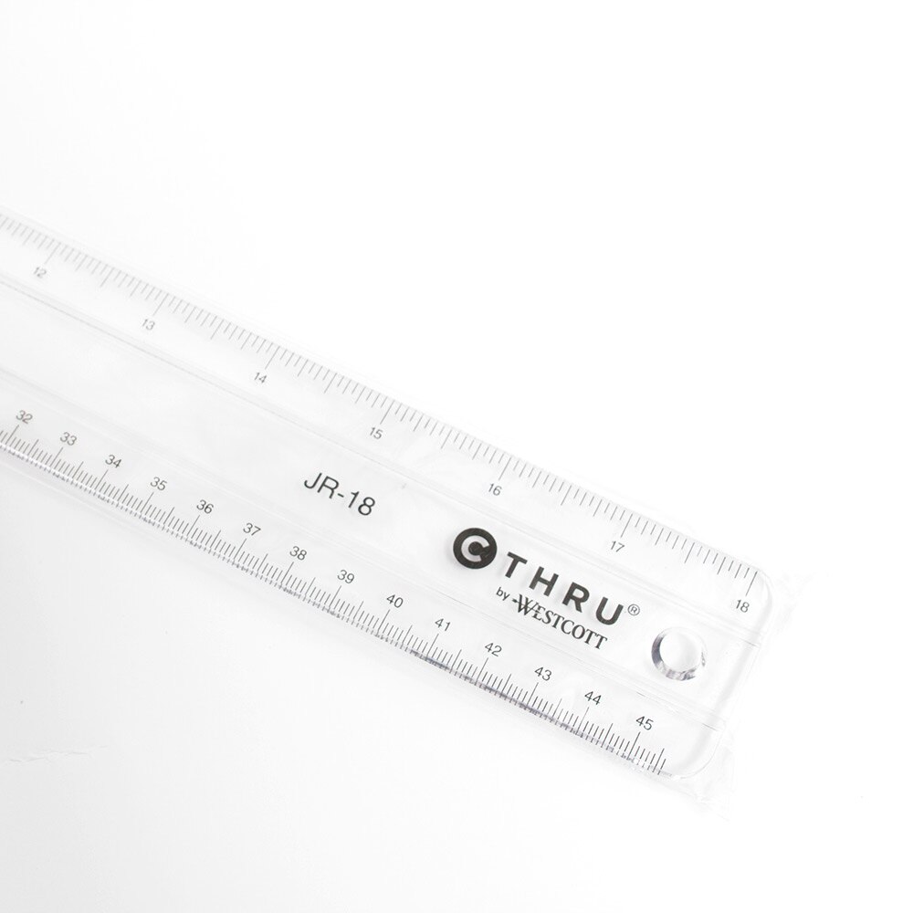 Triangles, Scales & Tools, Plastic, Art & School, 18", C-Thru, Junior T-Square, Ruler, 1"x18", 6241